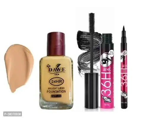 36H Waterproof Mascara with 36H Black Waterproof Eyeliner + Foundation-thumb0