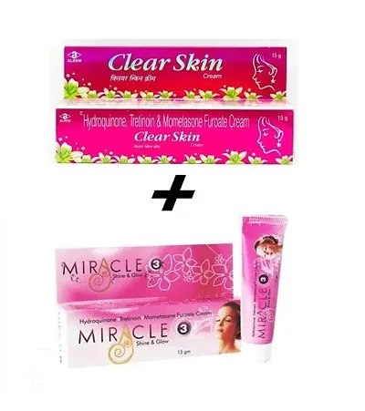 Clearskin Cream 15 Gm + Miracle Skine  Glow Cream Combo