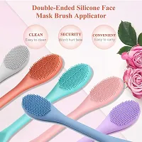 Face Silicon Brush with Jade Roller Face Massager-thumb1