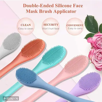 Face Silicon Brush with Jade Roller Face Massager-thumb2