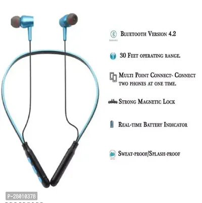 Modern Wireless Bluetooth Neckband Headphones with Mic Pack of 2-thumb3