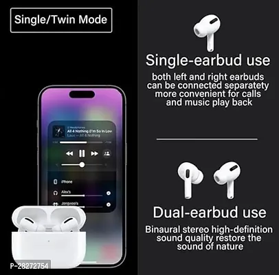 Classy Wireless Bluetooth Ear Buds with Mic-thumb4