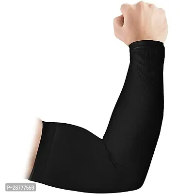 Stylish Nylon Solid Arm Sleeve for Unisex, 1 Pair-thumb4