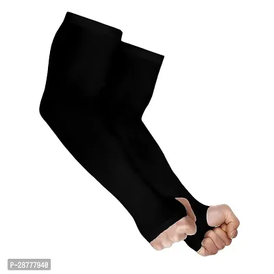 Stylish Nylon Solid Arm Sleeve for Unisex, 1 Pair