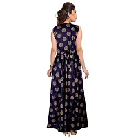 Kanika's Women's Rayon Anarkali Long Gown (Multicolour) (XX-Large)-thumb1