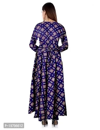 Kanik'a Creation Rayon Printed Blend Stitched Gown for Women.-thumb2