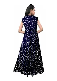 Long Rayon Maxi Gown for Women Girls Womens Rayon Rajasthani Jaipuri Printed Gown-thumb1