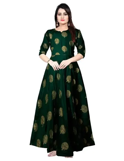 Stylish Rayon Printed Anarkali Kurta's For Women