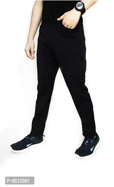 Classic Rayon Solid Track Pants for Men