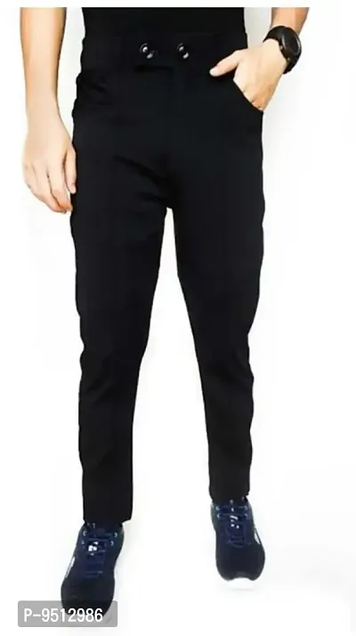 Classic Rayon Solid Track Pants for Men