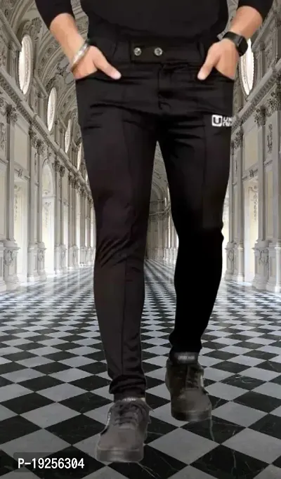 Lycra Black Jeans For Men