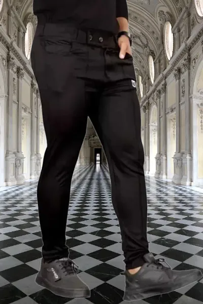 M.Weft Stretchable Slim Fit Black Color Jeans for Men