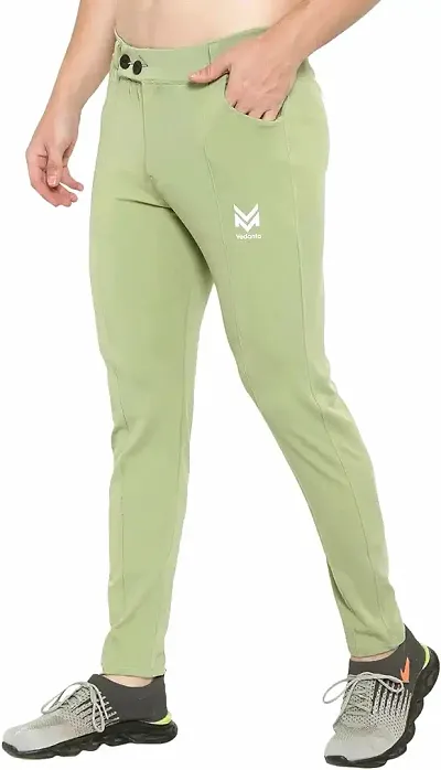 Trendy Polyester Regular Track Pants For Men