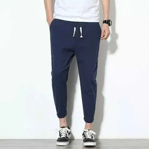 Men Stylish Blend Solid Casual Joggers