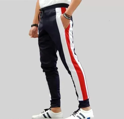 Comfortable Polyester Spandex Regular Track Pants For Men