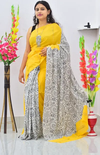 Trending Collection Of Printed Half And Half Sarees