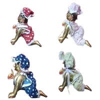 Summer Special Fancy Cotton Dangri Suit (Dress) for Laddu Gopal Ji (Random Color  Design) | Jump Suit for Bal Gopal | Pack of 4 | Size - 1-thumb1