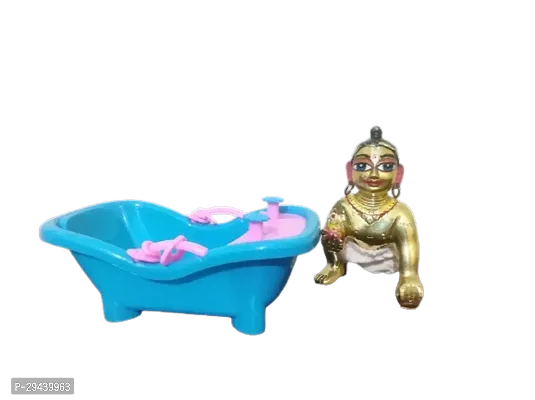 Blue Color Bathtub for Laddu Gopal ji Size 0 - 3 | Swimming pool for Laddu Gopal-thumb0