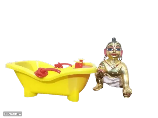 Yellow Color Bathtub for Laddu Gopal Size 0-3 | Swimming pool for Bal Gopal-thumb2