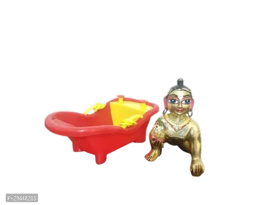 Red Color Bathtub for Laddu Gopal Size 4-6 | Swimming Pool for Bal Gopal-thumb0