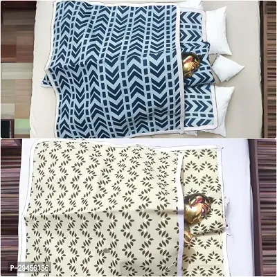 Laddu Gopal Bister set Pack of 2 | Size 0-3 ( Random Colors  designs )| Summer Cotton Bister for Kanha ji-thumb0