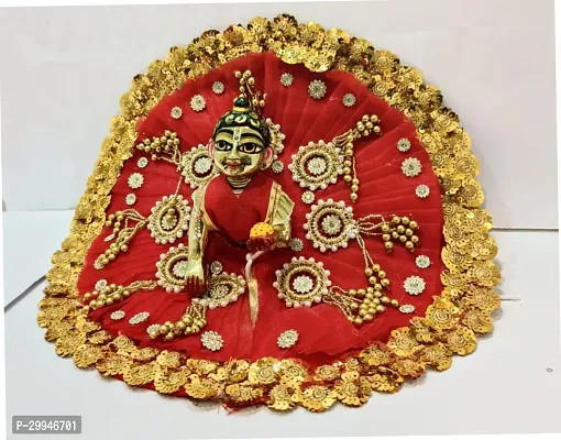 Janmashtami Special laddu gopal heavy red dress size 5-thumb3