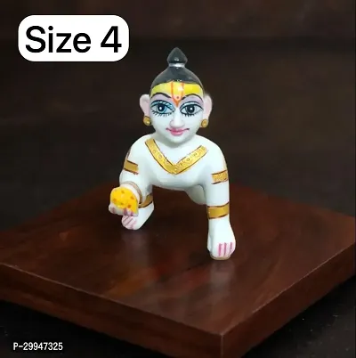 Krishna Collection Hub Presents the Laddu Gopal white color ( fiber )| Kanha ji | Bal Gopal ji Size 4