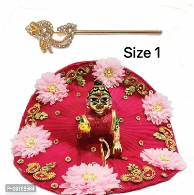 Janmashtami Heavy Magenta Dress for Laddu Gopal ji Size - 1