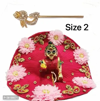 Janmashtami Heavy Magenta Dress for Laddu Gopal ji Size - 2