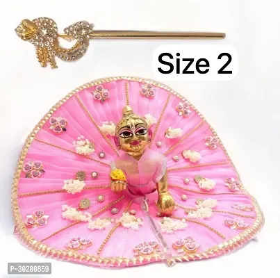 Kanha ji Janmashtami Special Light Pink Heavy Dress Size - 2