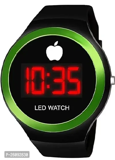 Elegant Green Silicone Digital Unisex Watches-thumb0