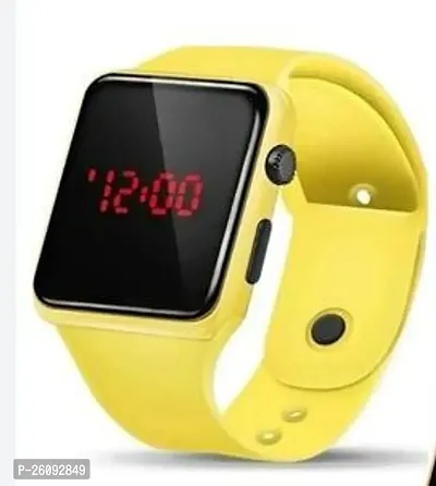 Elegant Yellow Plastic Digital Unisex Watches-thumb0