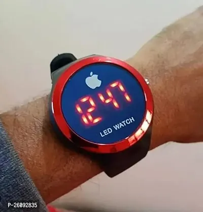Elegant Red Silicone Digital Unisex Watches