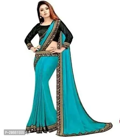 Beautiful Georgette Saree With Blouse Piece