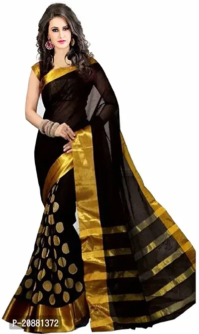 Beautiful Cotton Silk Saree With Blouse Piece-thumb0