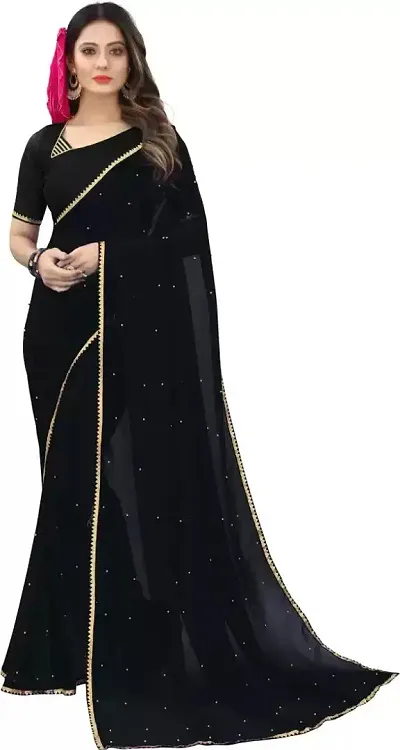 Alluring Georgette Saree with Blouse piece 