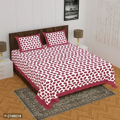 Fancy Cotton Blend Printed Bedsheet With 2 Pillow Covers