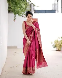 Elegant  Art Silk Saree without Blouse piece For Women-thumb1