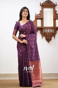 Elegant  Art Silk Saree without Blouse piece For Women-thumb1