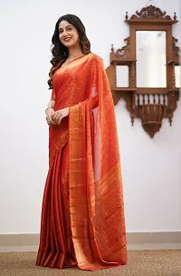 Elegant  Art Silk Saree without Blouse piece For Women-thumb1