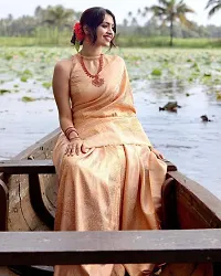 Elegant  Art Silk Saree without Blouse piece For Women-thumb1