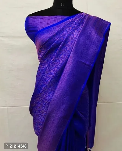 Elegant  Art Silk Saree without Blouse piece For Women-thumb0