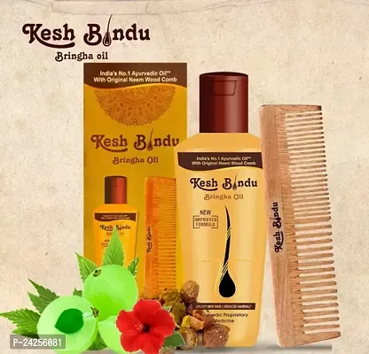 Keshbindu Hair Oil Hair Growth Vitalizer - Boost Hair Growth Oil - With Neem Comb Applicator - Controls Hair Fall Kit (130 Ml)