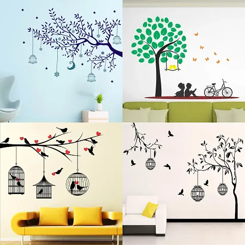 Merical Set of 4 Wall Stickers for Living Room, Hall, Kitchen Wall Decor