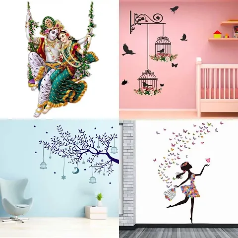 Merical Set of 4 Wall Sticker for Hall, Kitchen, Living Room