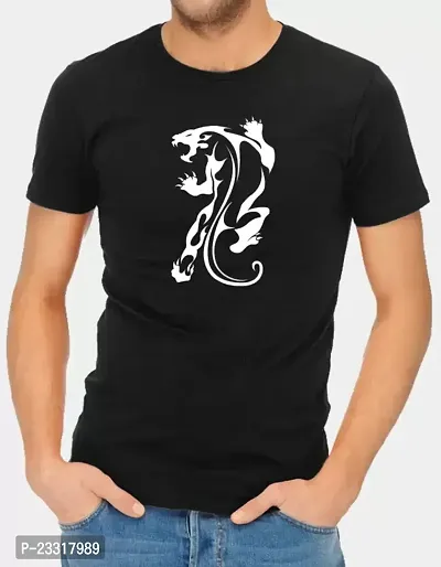 Reliable Black Cotton Blend Tshirt For Men