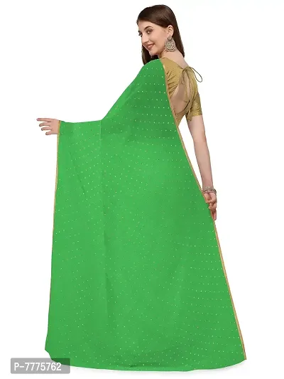 Women's Pure chiffon sarees summer collection soft All over foil printed Saree With Jacquard blouse piece_PARROT-thumb4