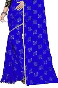 Royal Coloured Pure Chiffon Fabric Embellished Saree With Blouse Piece For Women-thumb3