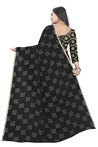 Black Coloured Pure Chiffon Fabric Embellished Saree With Blouse Piece For Women-thumb2