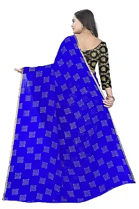 Royal Coloured Pure Chiffon Fabric Embellished Saree With Blouse Piece For Women-thumb2